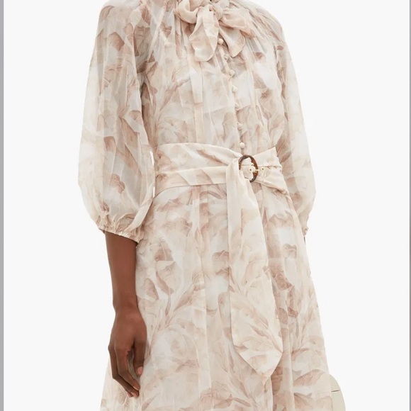 - Zimmerman palm print tie midi dress! - Picture 6 of 6